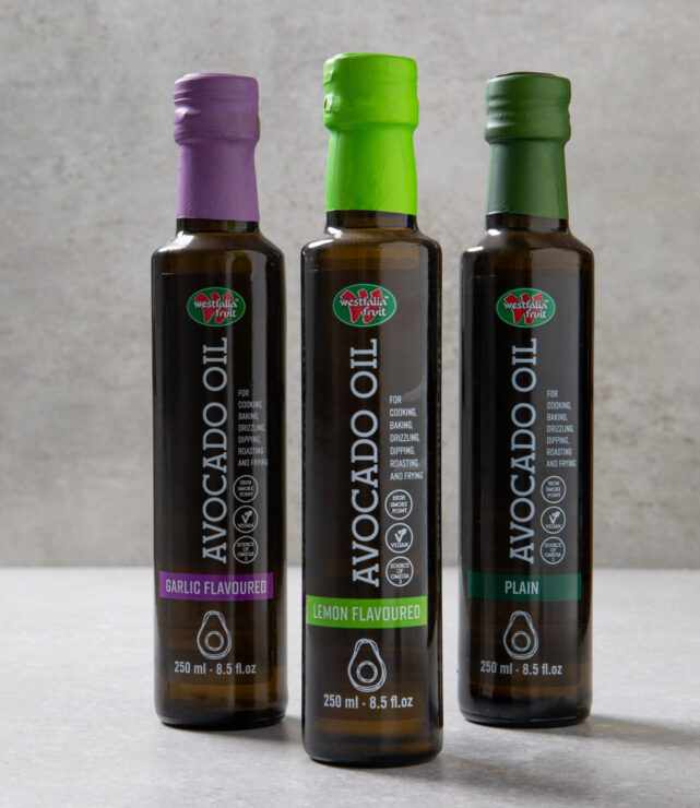 bottles of avocado oils