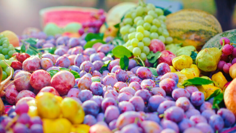 Fresh plums and orther fruits in Jiashi county, Xinjiang Uygur Autonomous Region